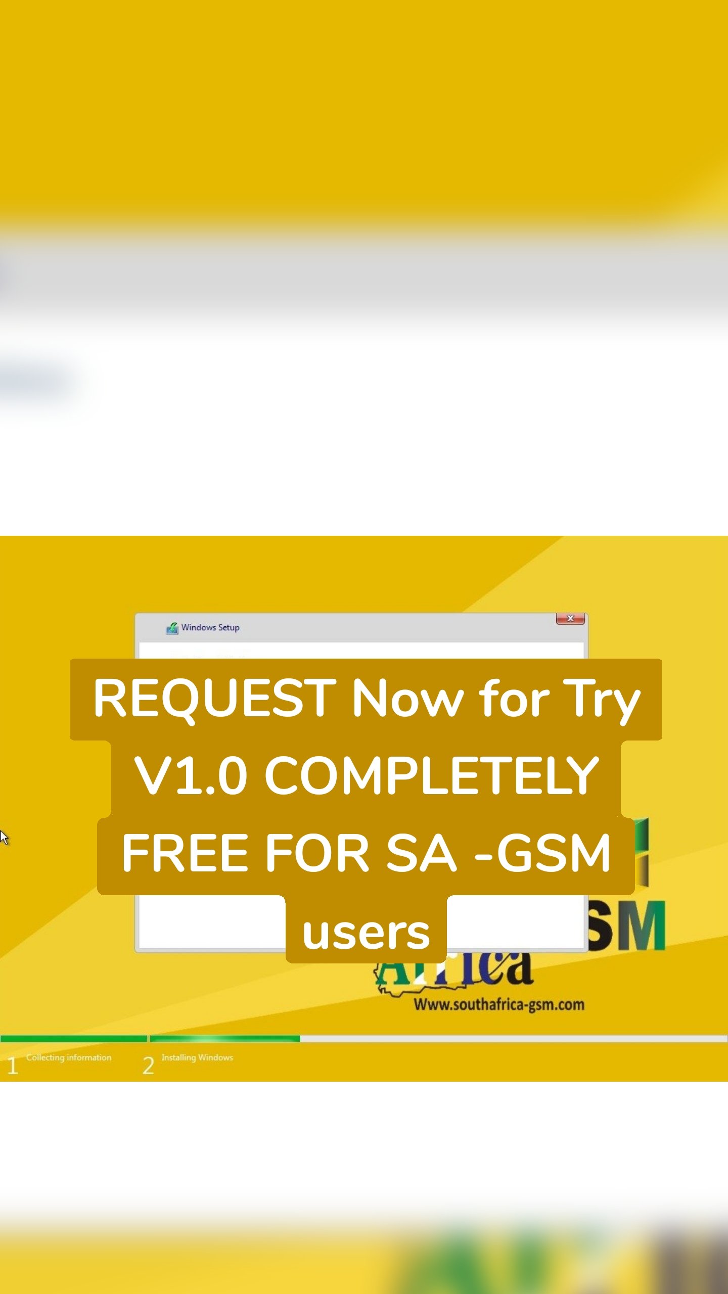 REQUEST Now for Try
V1.0 COMPLETELY FREE FOR SA -GSM users